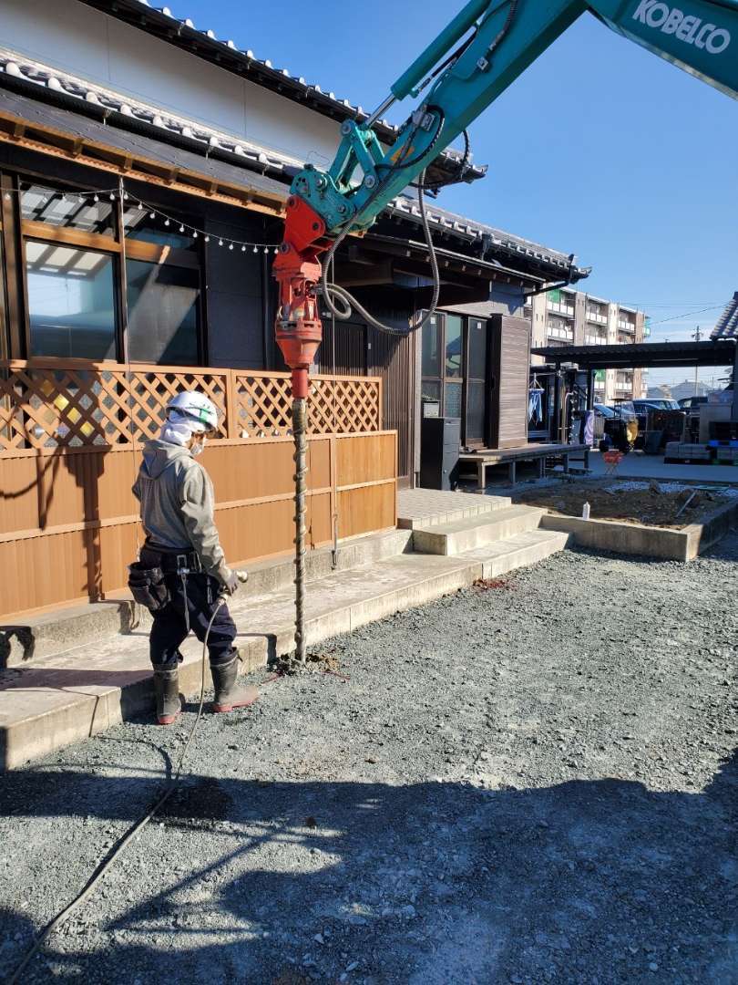 掛川市M様邸杭打ち工事を実施しました👷🏻‍♀️